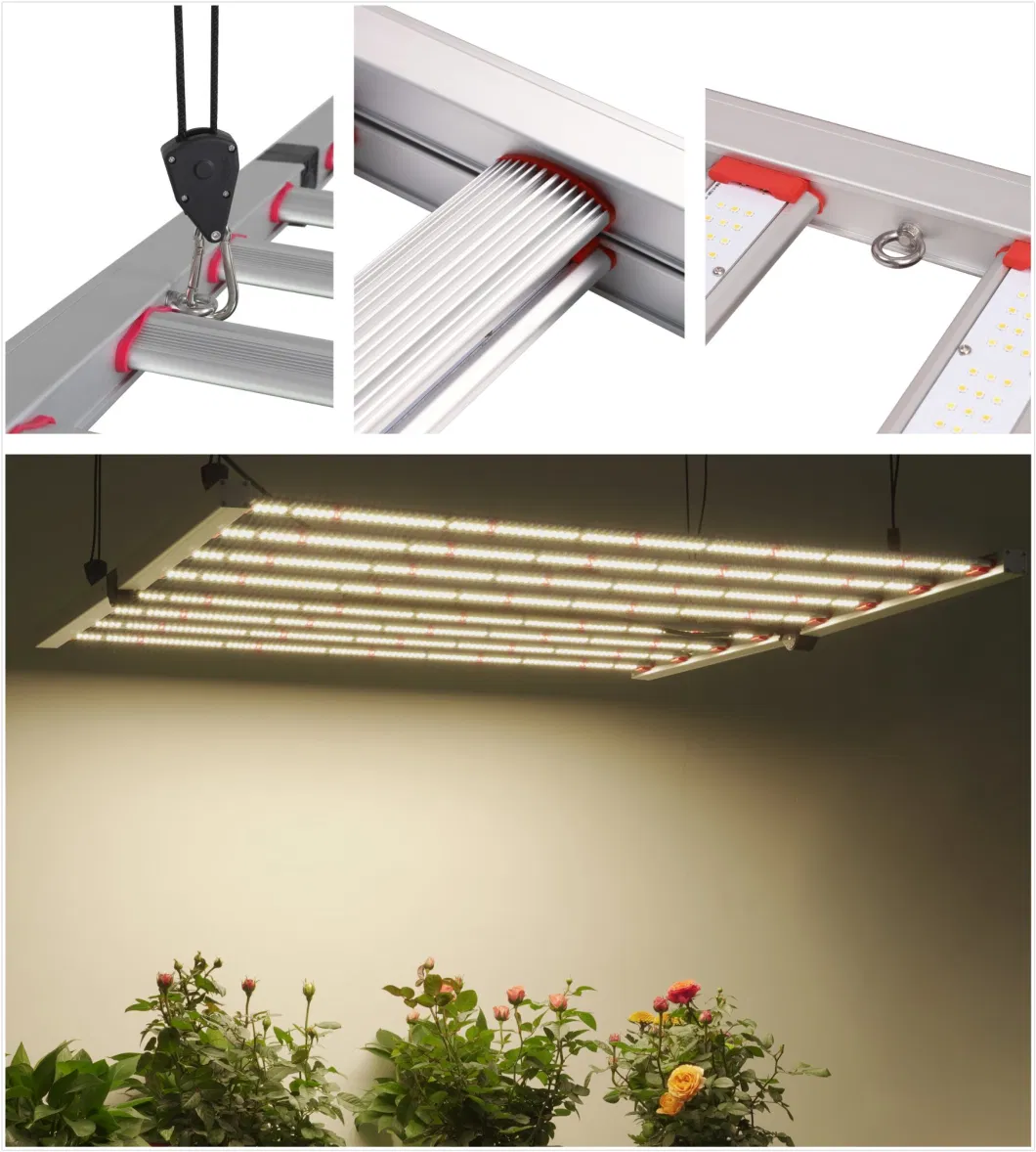 2.7umol Full Spectrum Grow Lamp for Farm Plant Hydroponic Growth 480W 650W Ultraviolet Foldable Dimmable LED Grow Light for Medical Plants