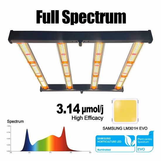 折るフル スペクトル Lm301b LED の破片商業園芸 680W LED 成長ライト