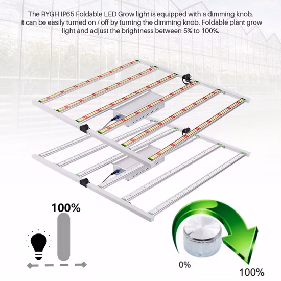 工場出荷時の価格 640W 2.7umol/J フルスペクトル折りたたみ式 LED 成長ライト